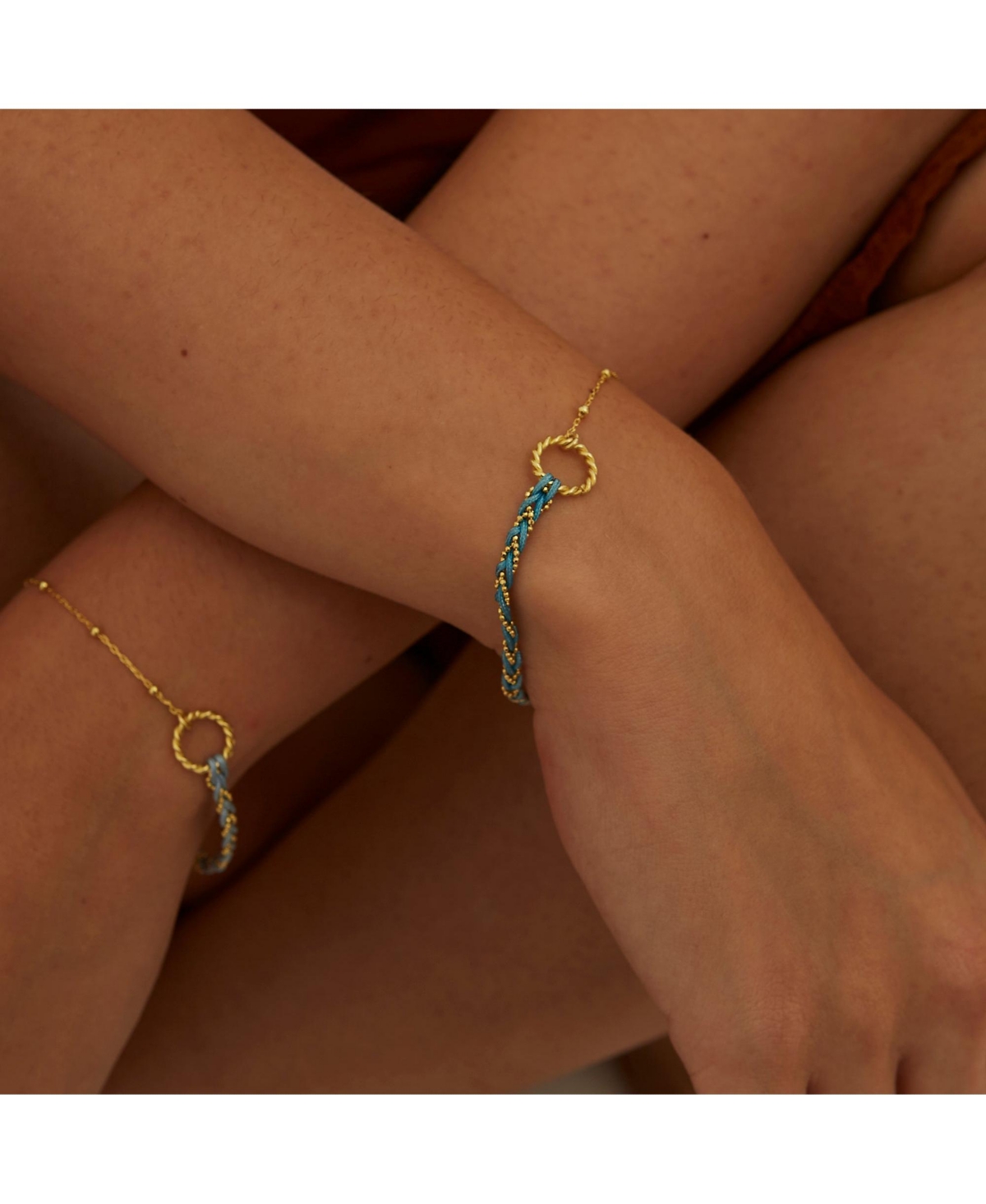 Spero London Handmade Rope Braided Sterling Silver Beaded Chain Bracelet