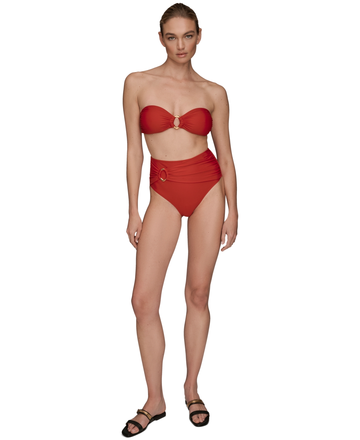 Donna Karan Women's High-Waist Bikini Bottoms