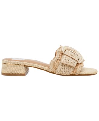 Women's Nillz Buckle Slide Low Block Heel Dress Sandals