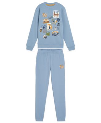 SCOTCH & SODA - Boys' 8-14 Crewneck Sweatshirt and Jogger Pants, 2-Piece Set