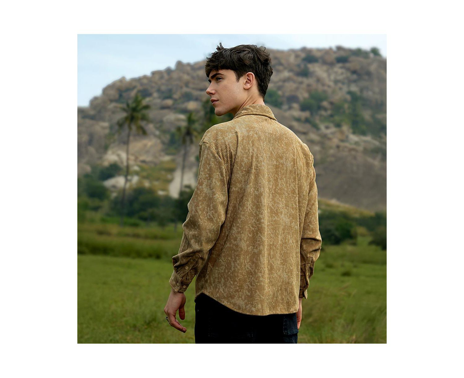 Men's Faded Corduroy Oversized Shirt