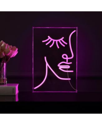 Half Face USB LED Neon Light in Glam Acrylic Box