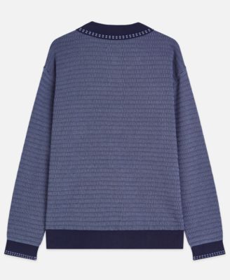 Men's Polo Dropped Shoulder Cardigan