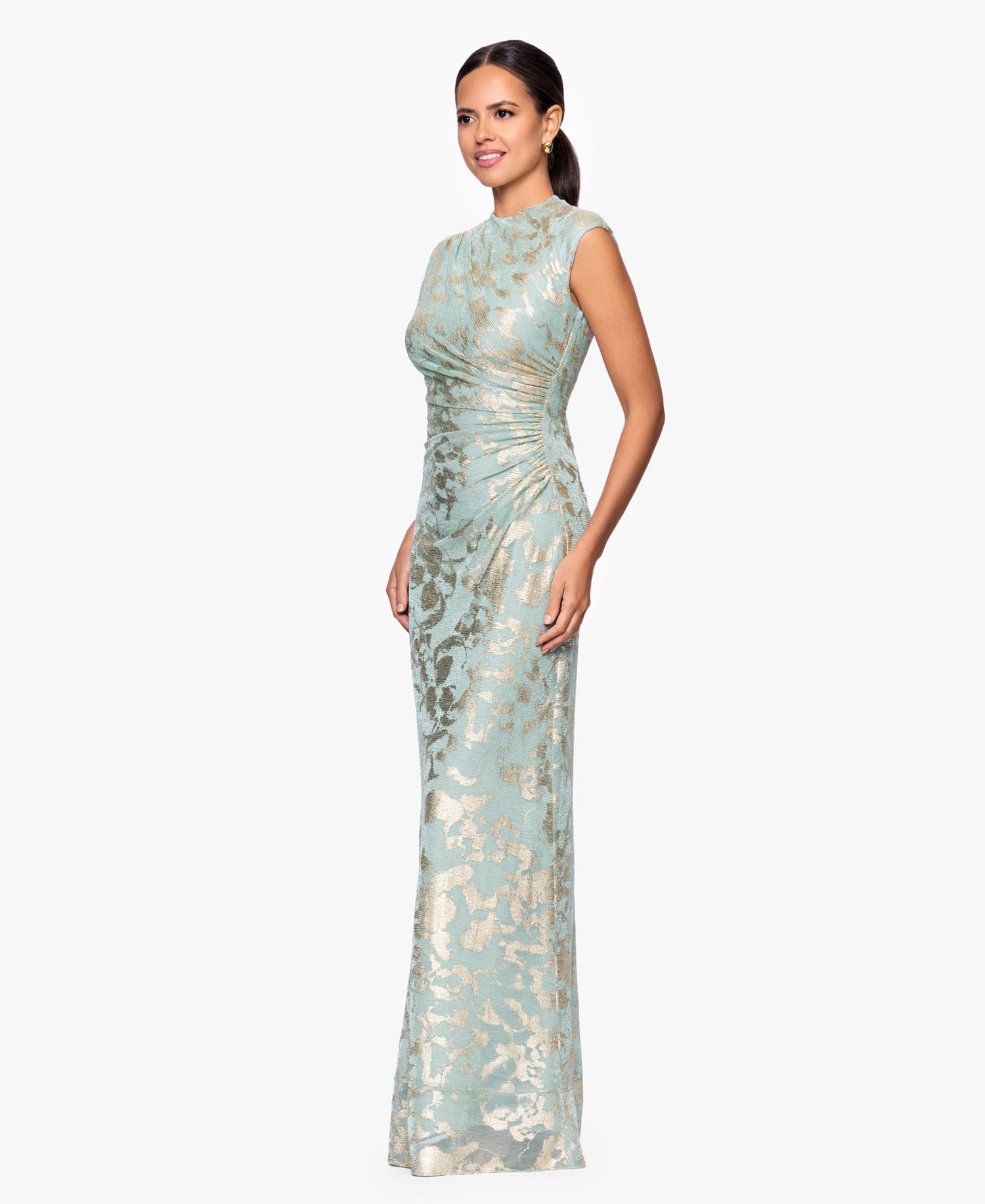 Petite Crinkle Detail Gown
