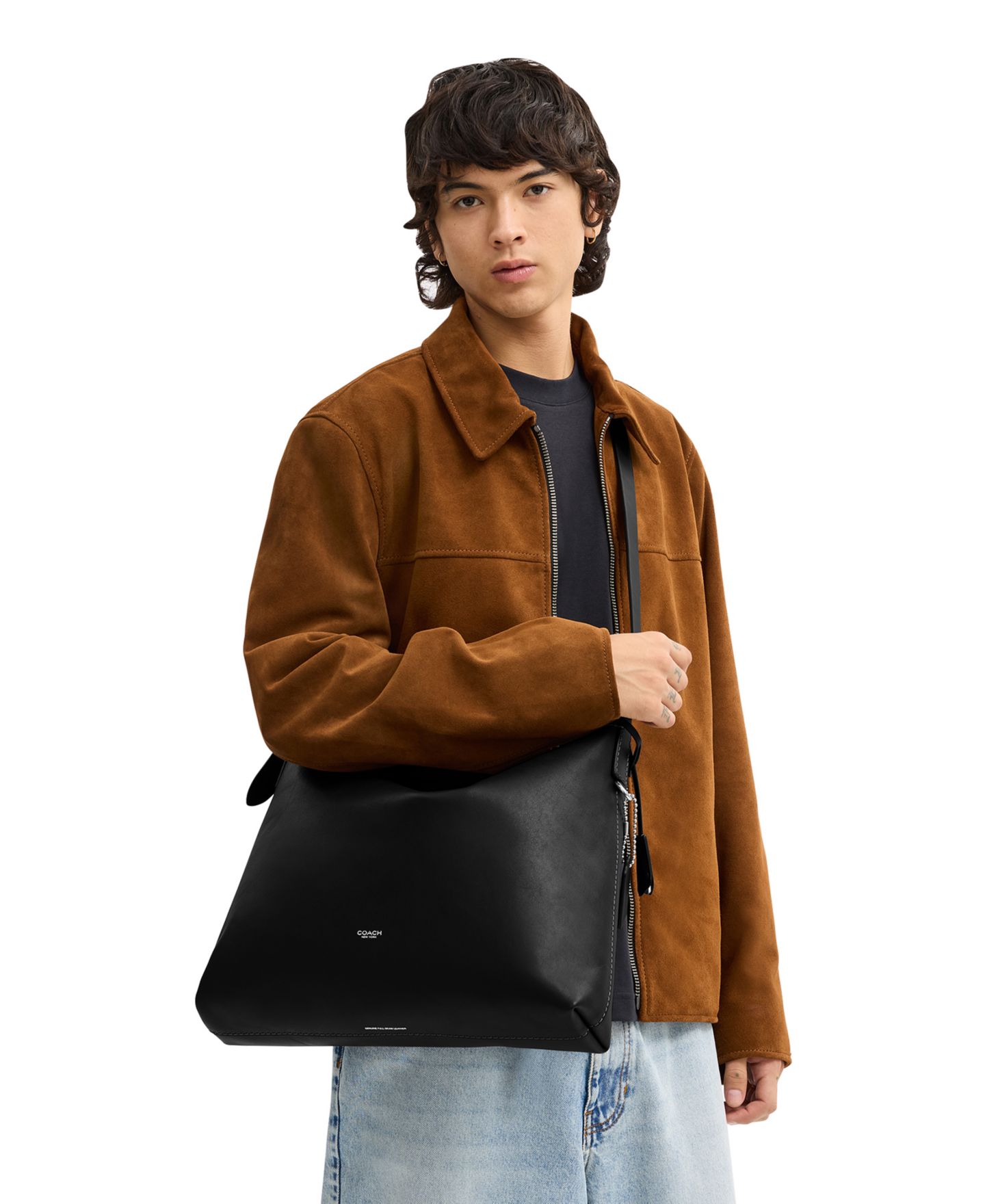 Мужская сумка COACH Zip-Top Messenger, цвет: Чёрный — фото 7
