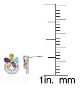 2-Pc. Multi-Stone Pendant Necklace & Earrings Set (4.05 ct. t.w.) in Sterling Silver