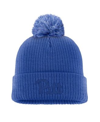 Men's Royal Pitt Panthers Tonal Peak Cuffed Knit Hat with Pom