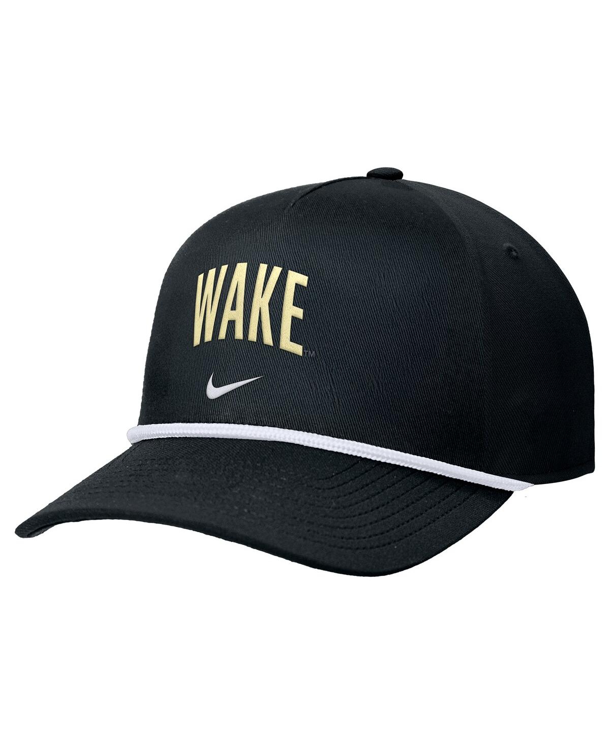 Men's Black Wake Forest Demon Deacons Rise Adjustable Hat