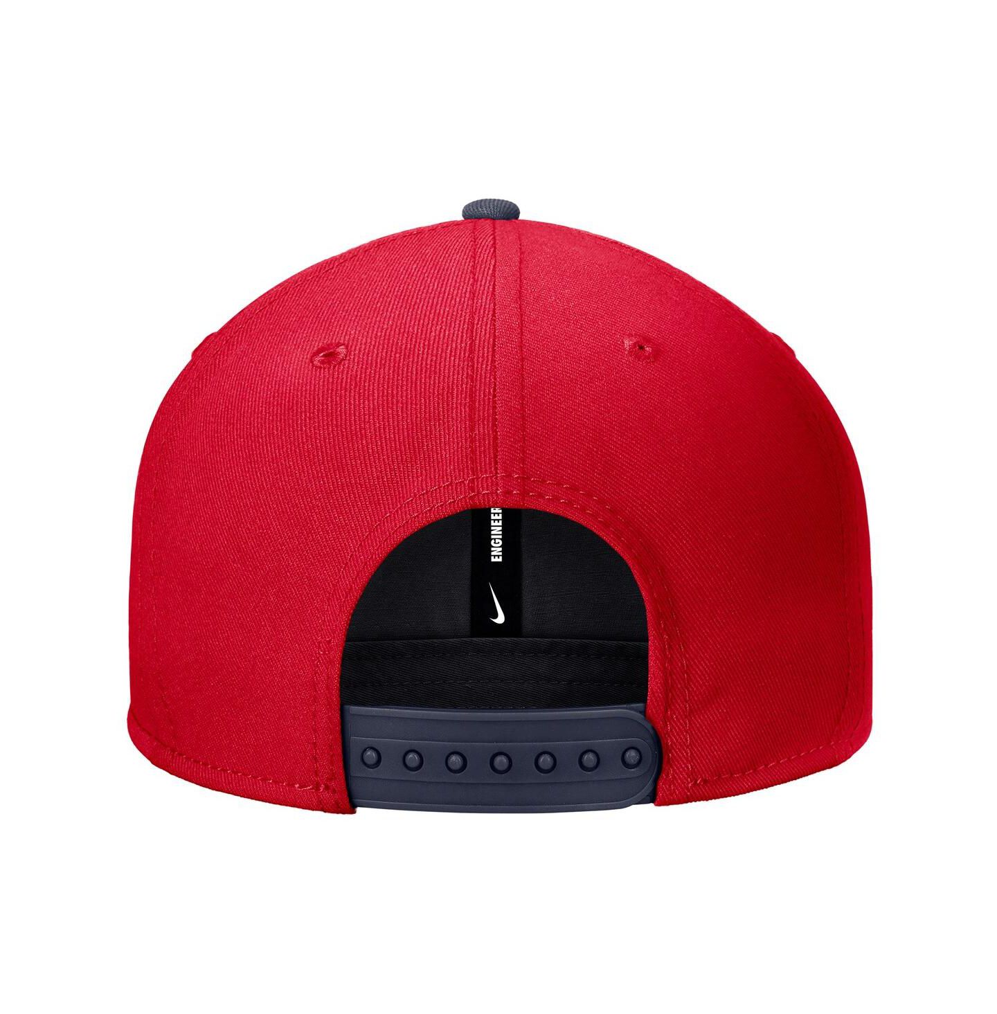 Мужская кепка Nike Red UConn Huskies Script Pro Dri-FIT Snapback Hat — фото 2