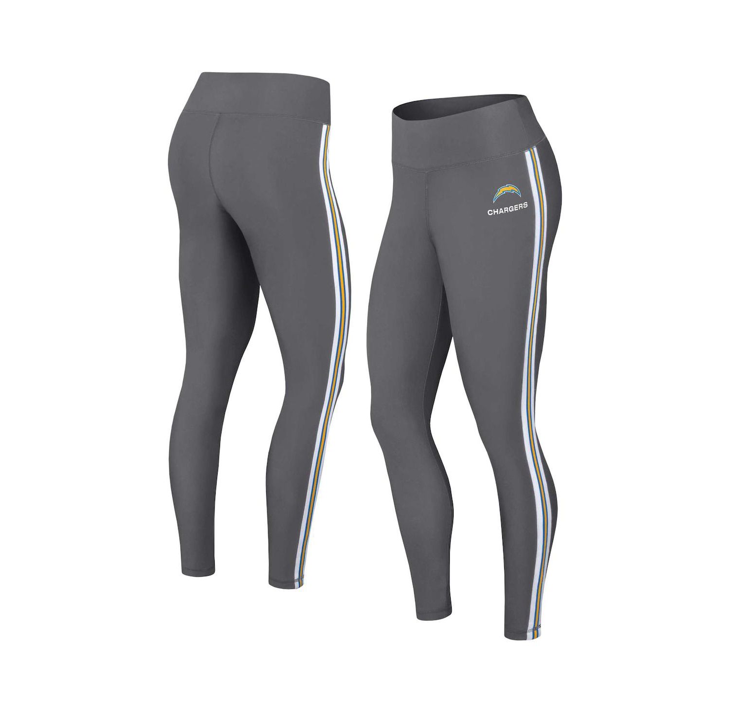 Women's Charcoal Los Angeles Chargers Color Block Leggings