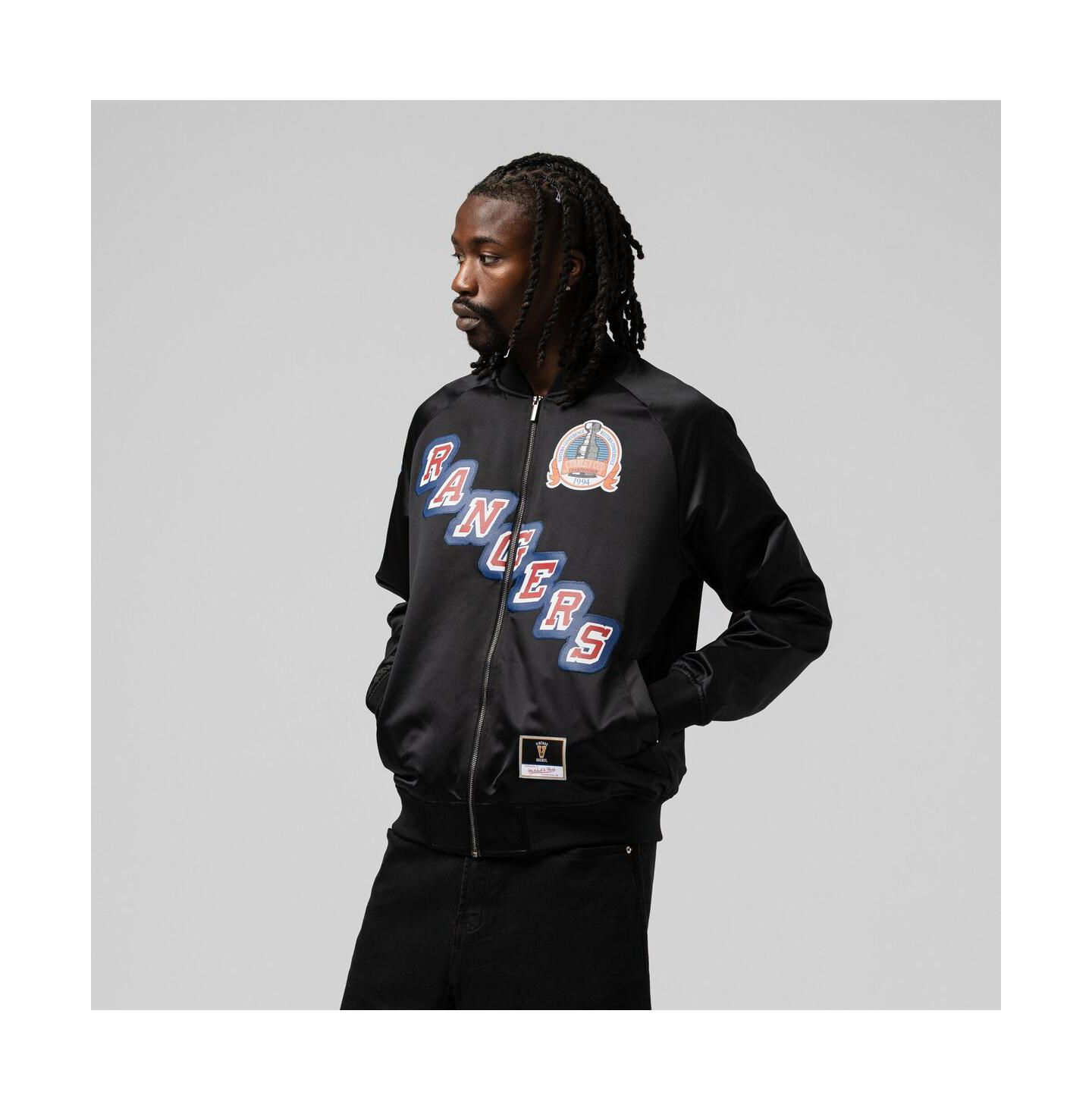 Куртка Mitchell & Ness Mark Messier Black New York Rangers Maxxed Out Full-Zip Satin — фото 1