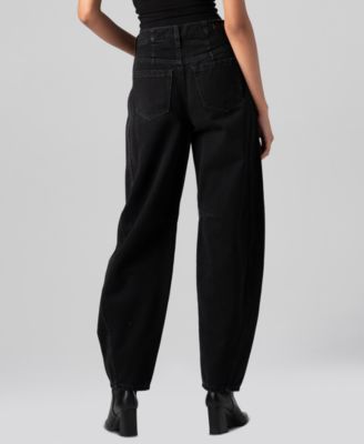 Women's Wild Card High-Rise Barrel Leg Cotton Jeans