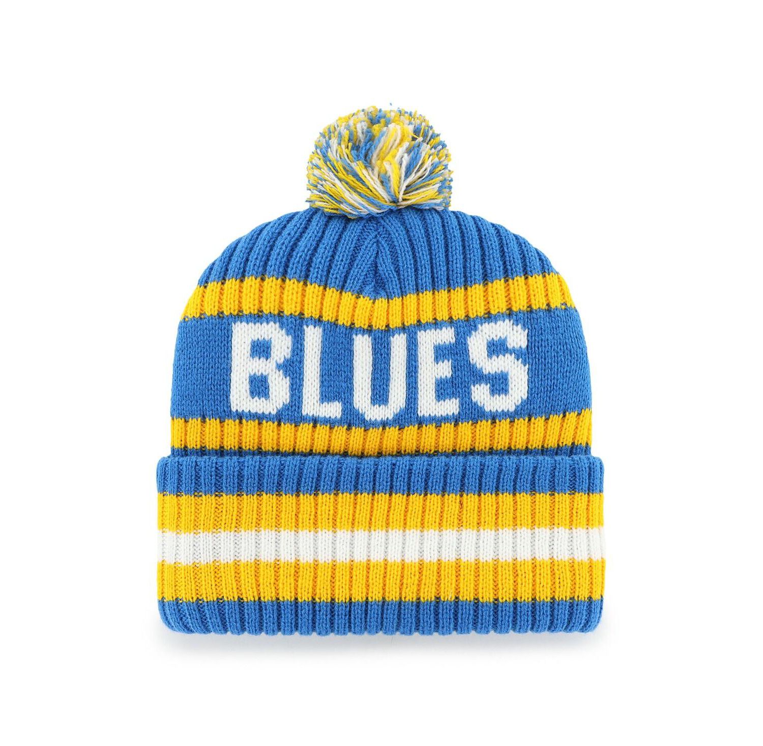 Men's Blue St. Louis Blues Bering Cuffed Knit Hat with Pom