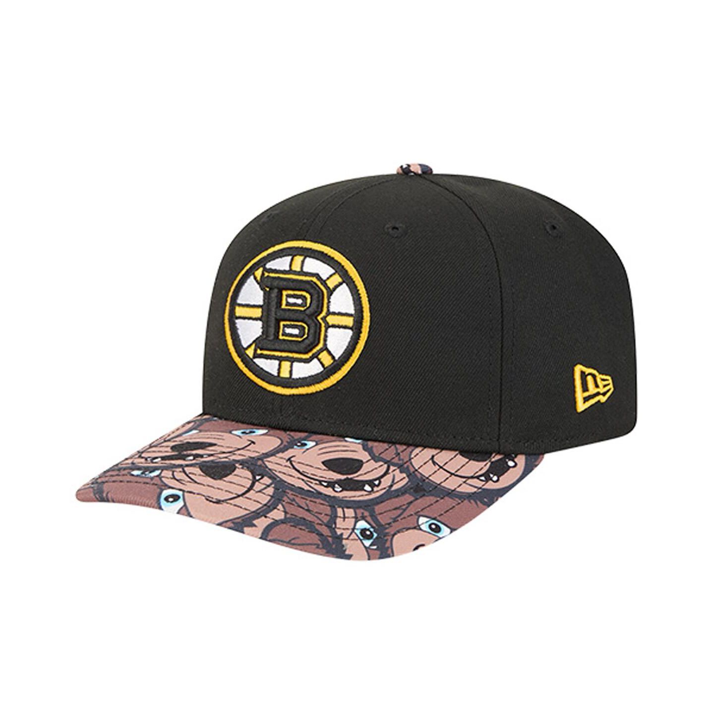 Мужские козырьки New Era Black Boston Bruins Mascot 9SEVENTY Adjustable Hat — фото 3