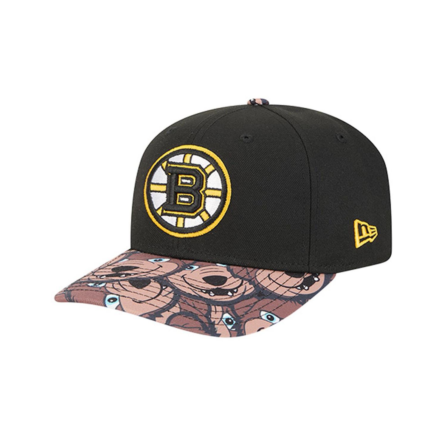 Men's Black Boston Bruins Mascot Visor 9SEVENTY Adjustable Hat
