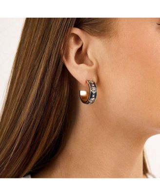 x BaubleBar Minnesota Twins Enamel Hoop Earrings