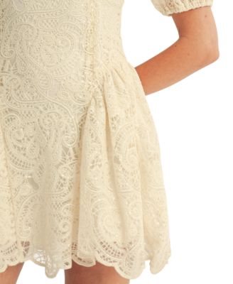 Women's Amaline Balloon Sleeve Sweetheart Neck Mini Dress