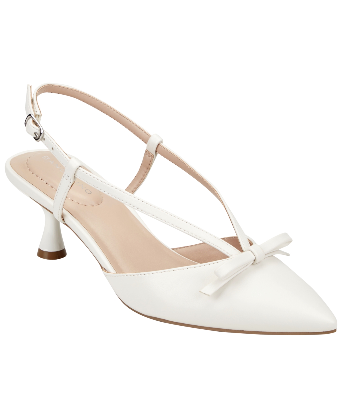 Bandolino Women's Macruz Slingback Kitten Heel Pumps In White