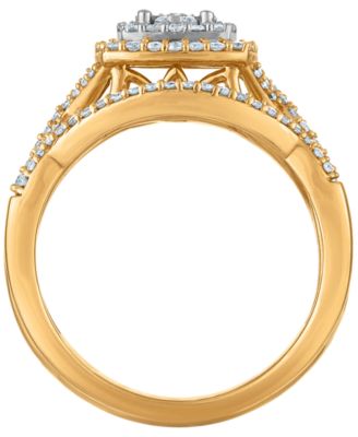 Diamond Bridal Set (5/8 ct. t.w.) in 10k Yellow Gold
