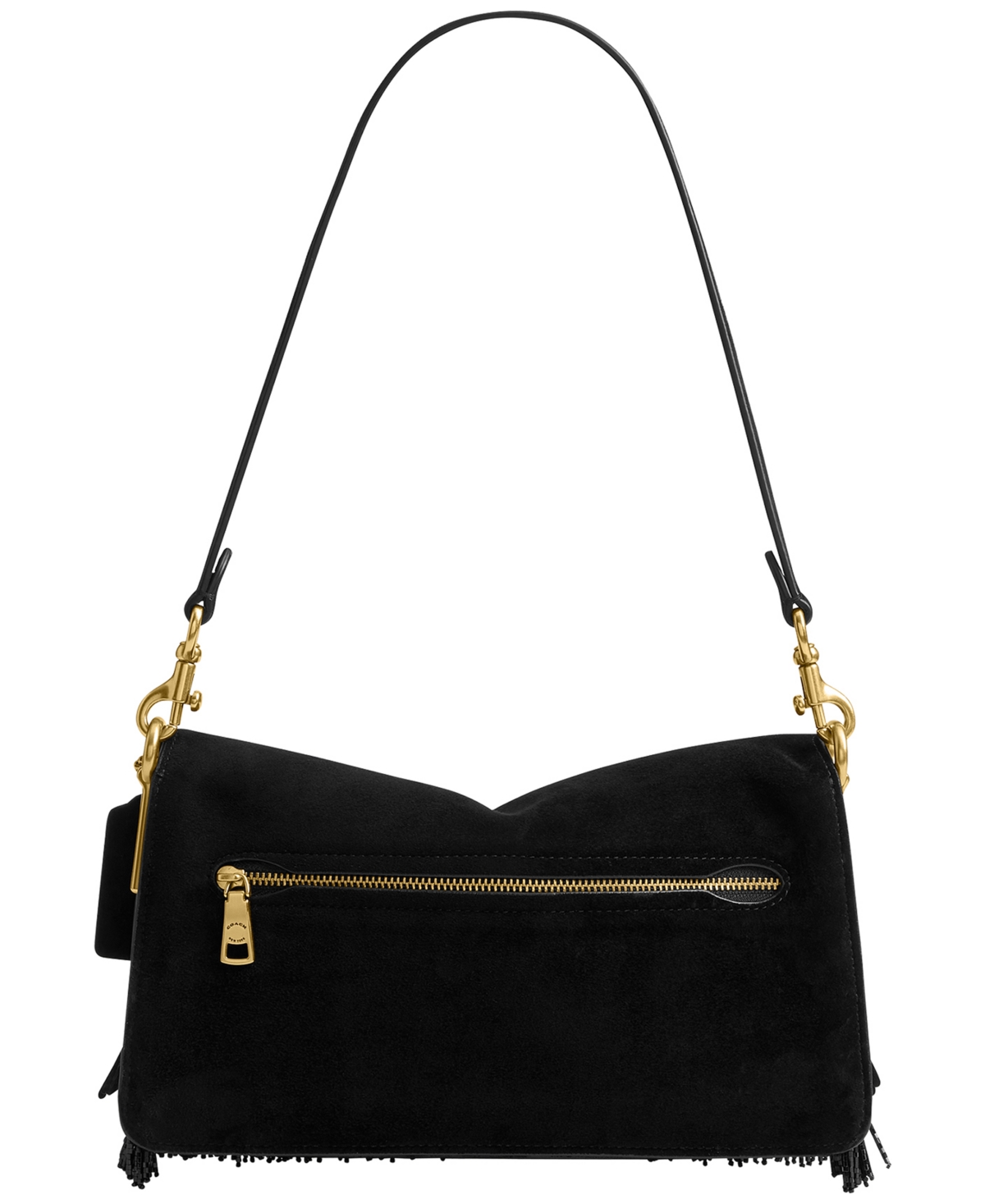 Coach Crystal Beaded Fringe Tabby Leather Shoulder Bag