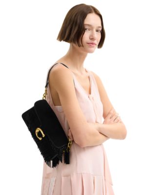 Crystal Beaded Fringe Tabby Medium Shoulder Bag 26