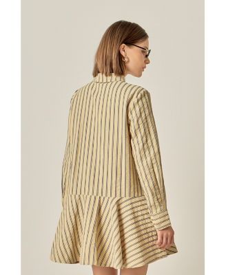 Women's Collar Flare Skirt Dress