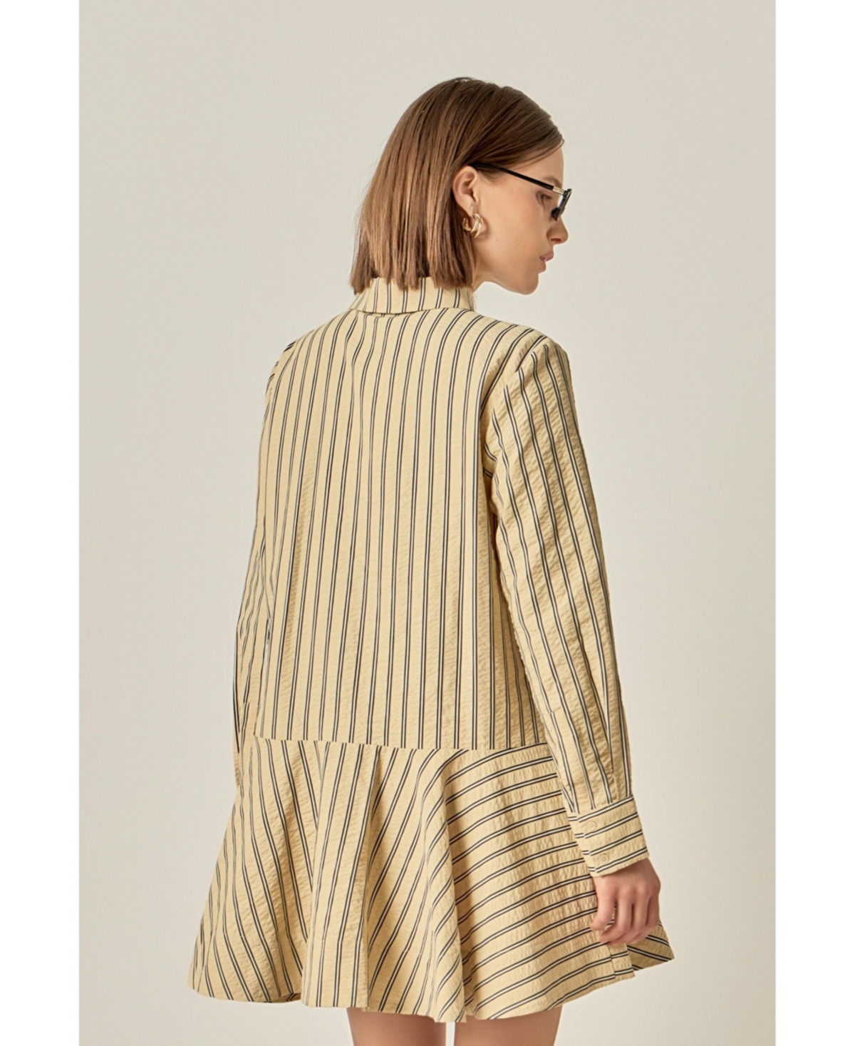 English Factory Women's Collar Flare Skirt Dress