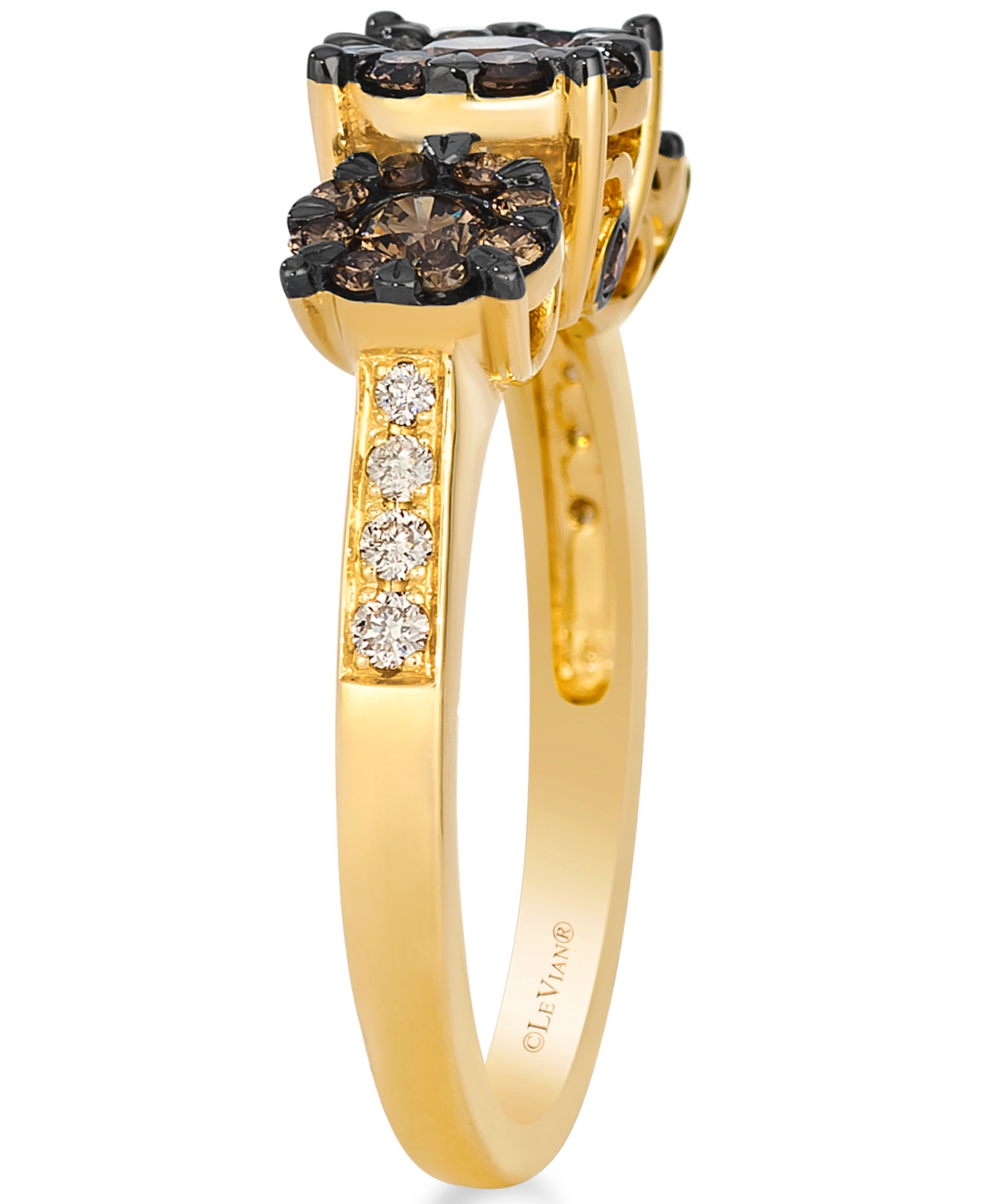Le Vian Nude Diamond (0.12 Ct. T.w.) And Chocolate Diamond (0.88 Ct. T.w.) Ring In 14k Honey Gold In Gold