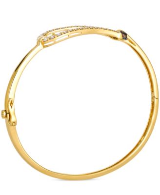 Nude Diamond (1.05 ct. t.w.) and Chocolate Diamond (0.14 ct. t.w.) Bangle in 14k Honey Gold