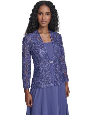 Petite Ball Gown with 3/4-Sleeve Jacket, 2-Piece Set