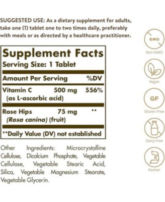 Vitamin C ,500 mg ,with Rose Hips 250 Tabs