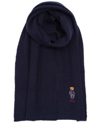 Men's Solid Denim Bear Scarf