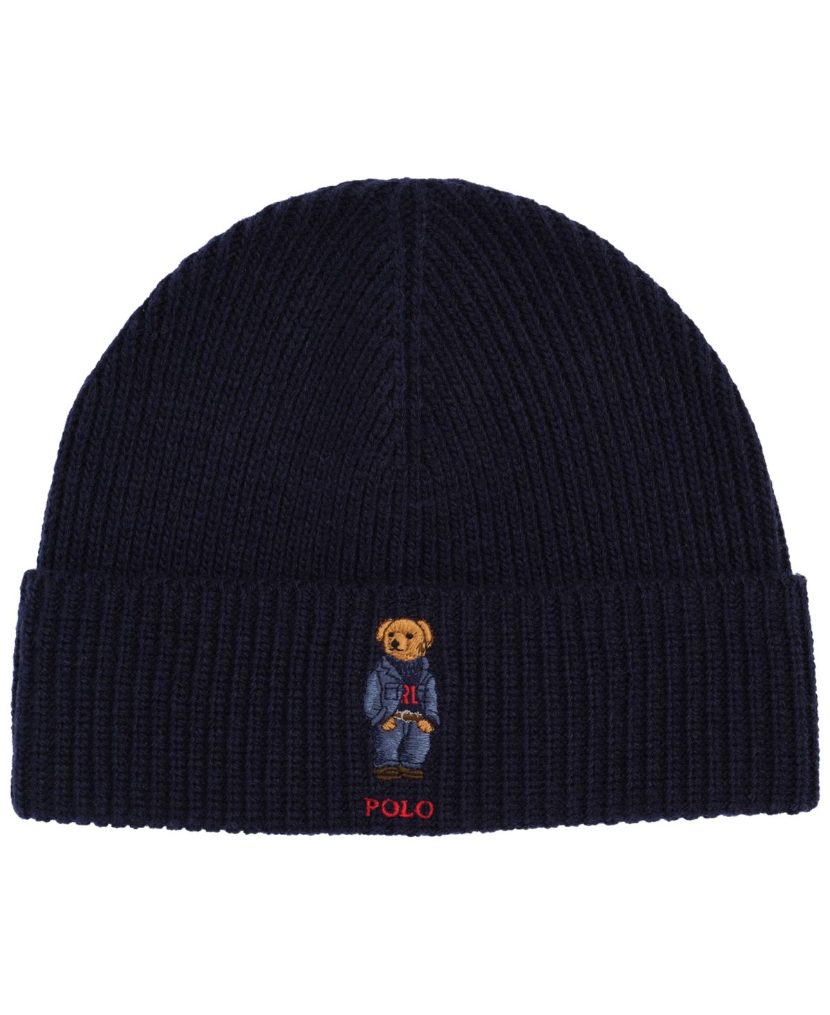 Мужская однотонная джинсовая шапочка-мишка