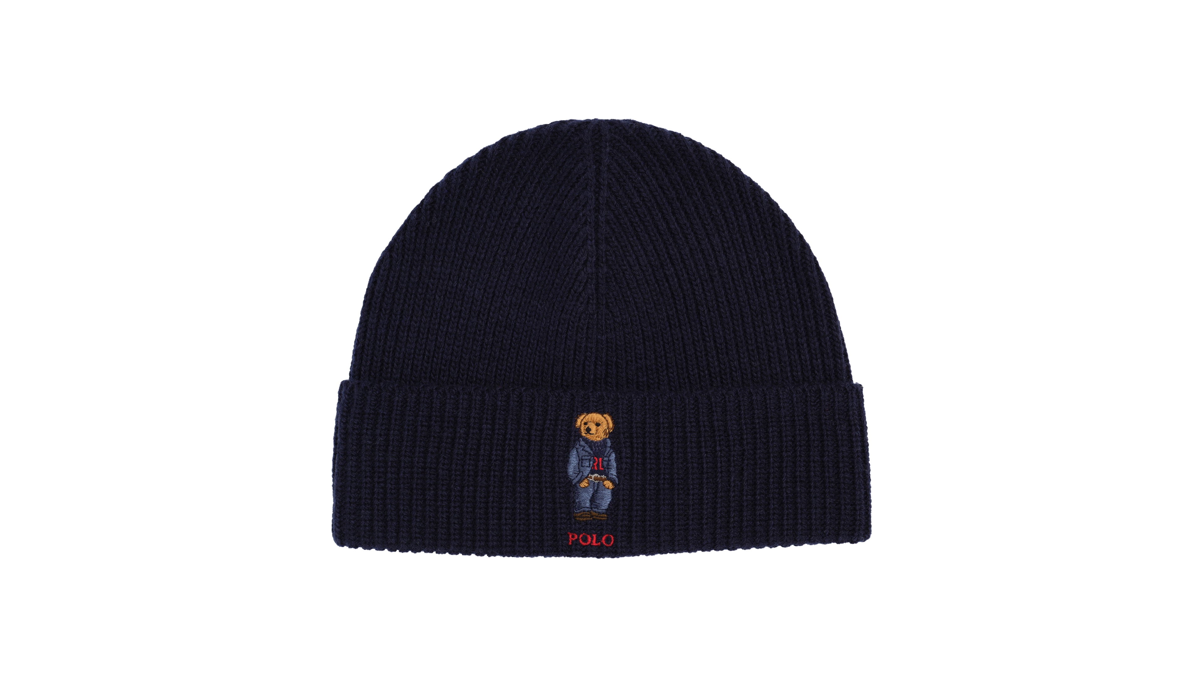 Polo Ralph Lauren Men's Solid Denim Bear Beanie