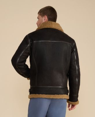 Men's Shearling Aviator Jacket, Curly Wool