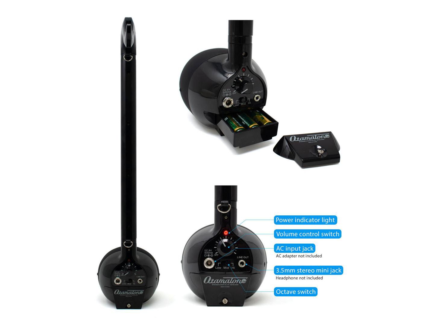Детская игрушка Otamatone Deluxe Electronic Musical Synthesizer, Ages 15+, цвет: Чёрный — фото 4