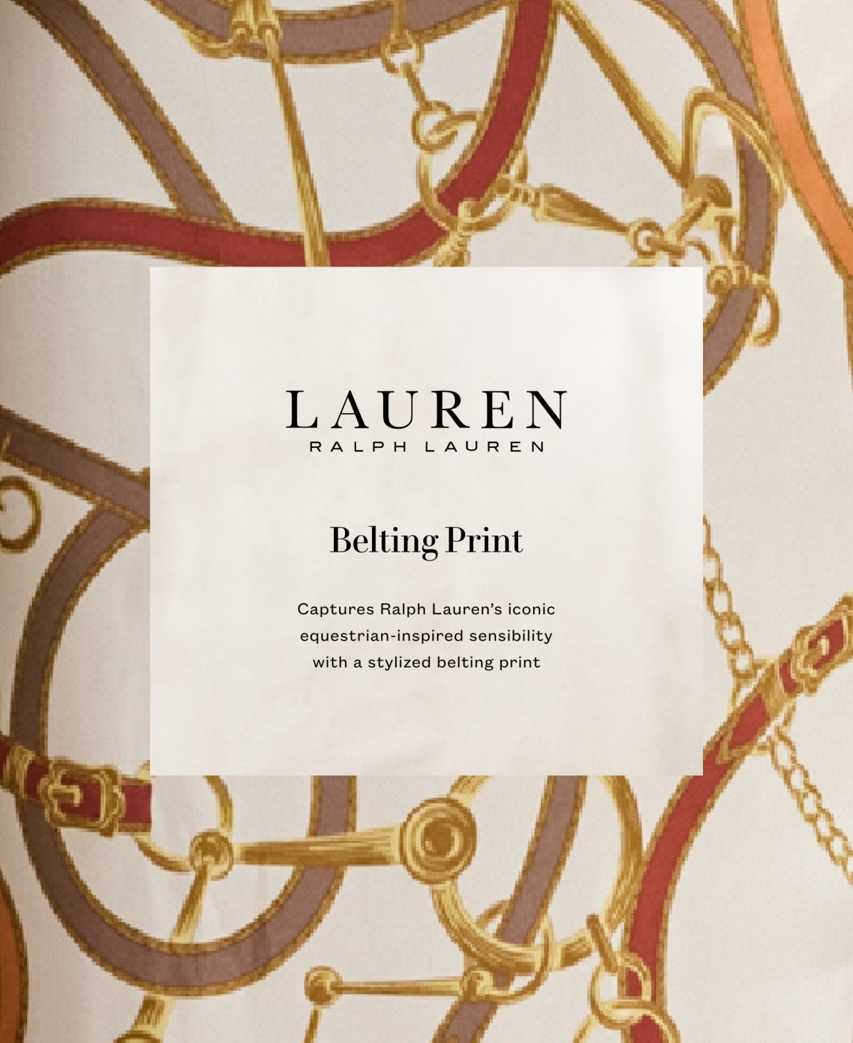 Lauren Ralph Lauren Women's Luxe Twill-Fayella Belting-Print Dress