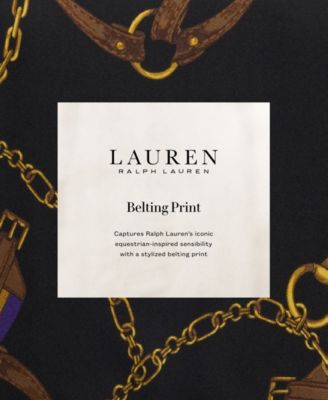 Women's Belting Print Wide Leg Pants