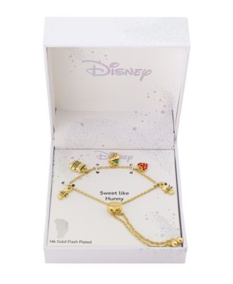 Winnie the Pooh Cubic Zirconia and Cystal Adjustable Bolo Bracelet