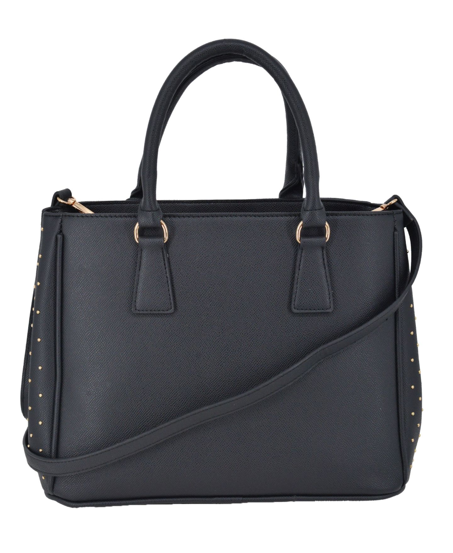 Женская сумка Bebe Sagan Studded Medium Satchel, цвет: Чёрный — фото 2