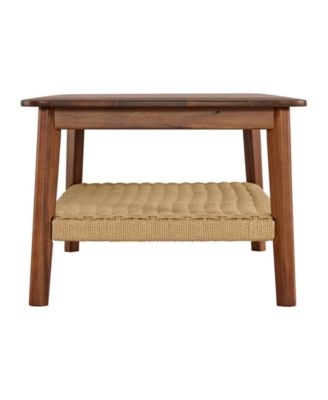 48" Acacia Wood Calais Rectangle Coffee Table