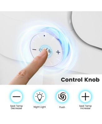 Smart Elongated One-Piece Bathroom Fixture With Heated Seat, Auto Flush Night Light And Deodorizer