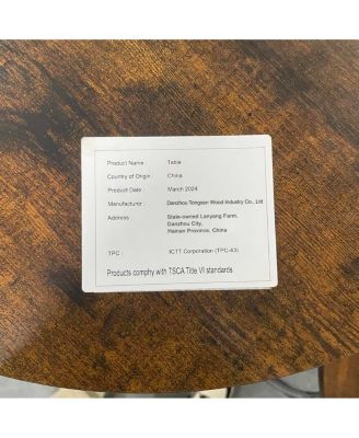 Casainc Round Stool Set with Shelf and Backrest