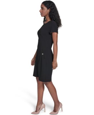 Women's Button-Trim Shift Dress 