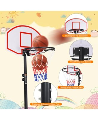 Adjustable Basketball Hoop System Stand with Wheels