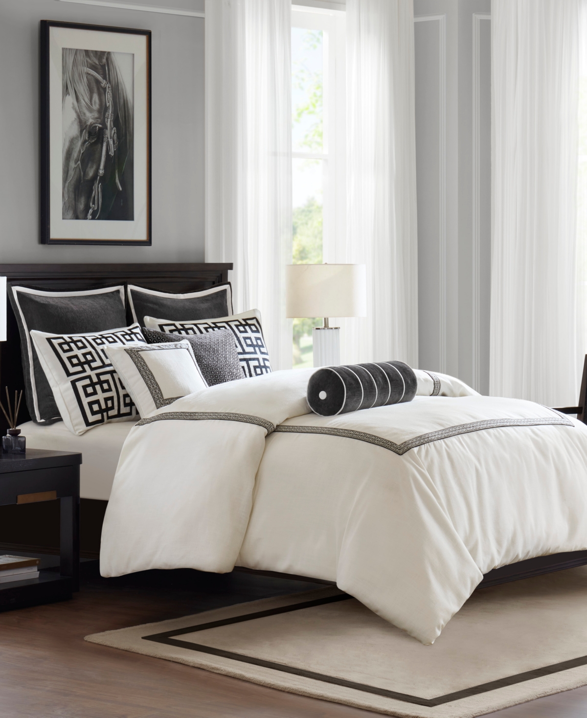 Madison Park Signature Jarvis Embroidery Oversized Duvet Style -Pc. Comforter Set