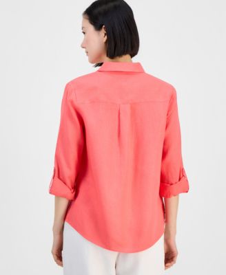Women's 100% Linen Shirt, Created for Macy's