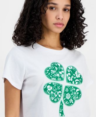 Juniors' Clover Patch Short-Sleeve T-Shirt