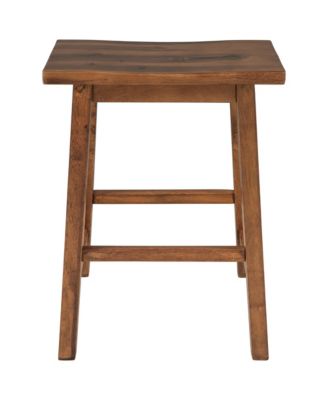 2-Piece Counter Height Wood Stools for Compact Kitchen Spaces