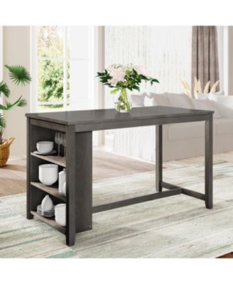 CASAINC 5-Piece Counter Height Dining Set with 4 Chairs